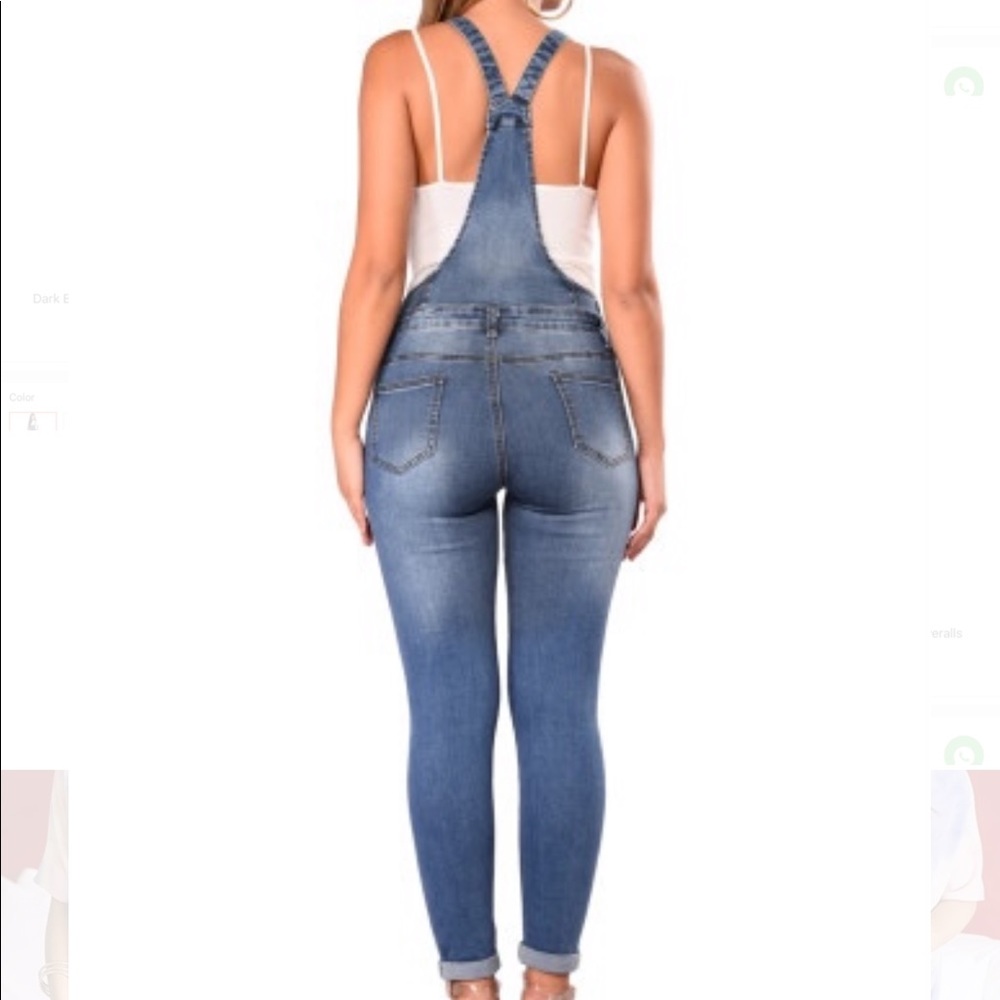 Hp!π NEW!! Distressed Denim overalls π - Picture 3 of 14